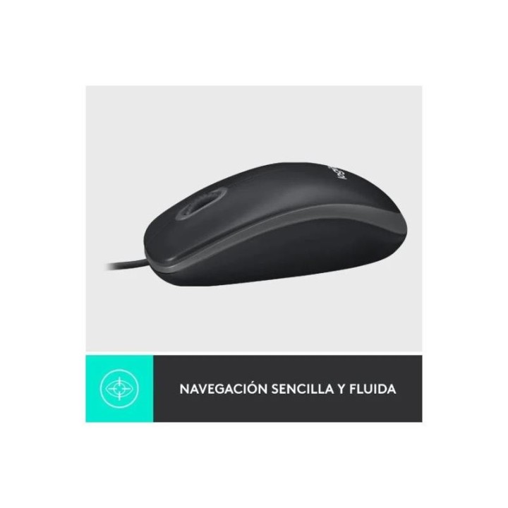 RATON LOGITECH M100 USB 1000DPI BLACK