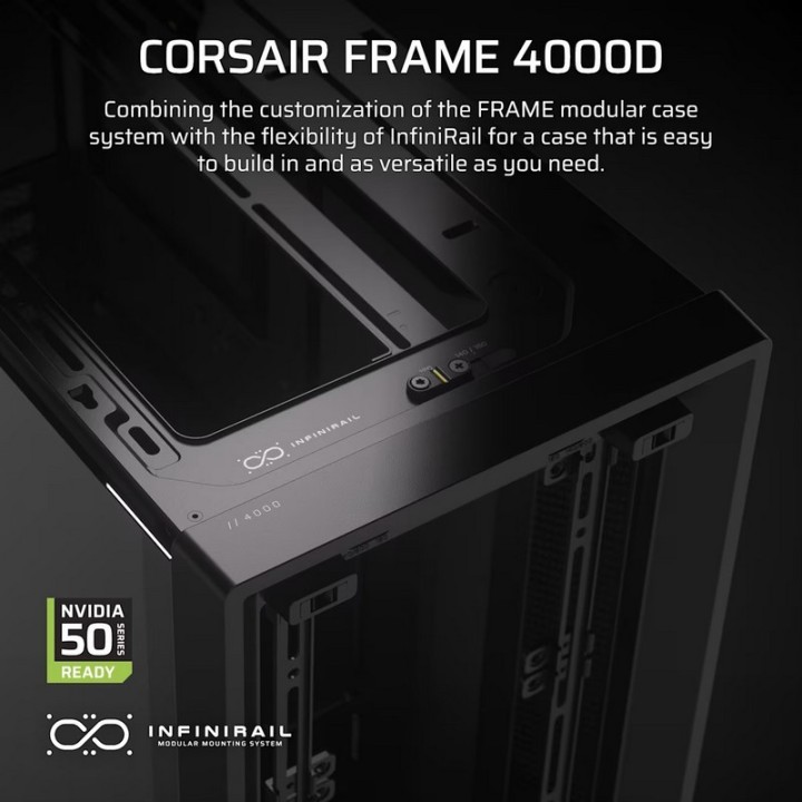 CAJA ORDENADOR GAMING CORSAIR FRAME 4000D CRISTAL TEMPLADO BLACK