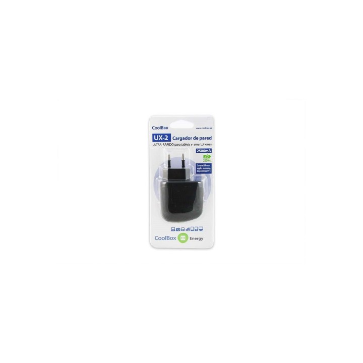 CARGADOR USB PARED COOLBOX USB UX2