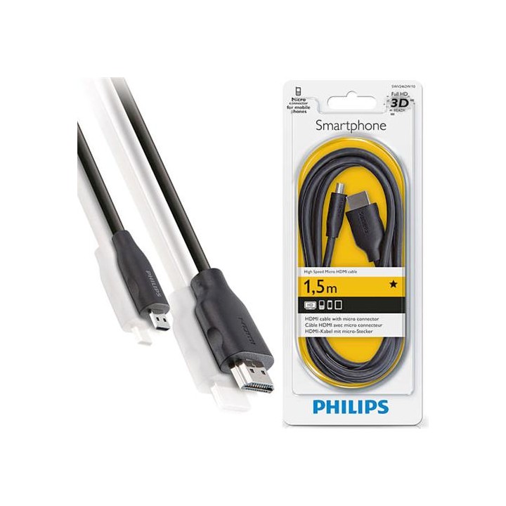 Philips SWV2462W/10 Cable Micro HDMI a HDMI 1.5 metros