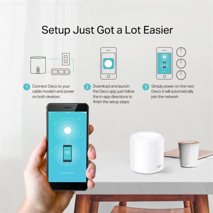 WIRELESS REPEATER TP-LINK AX1800 HOME MESH PACK 3 DECO X20