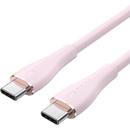 CABLE USB-C VENTION TIPO USB-C/M - USB-C/M 480MBPS 5A 100W 1.5M ROSE