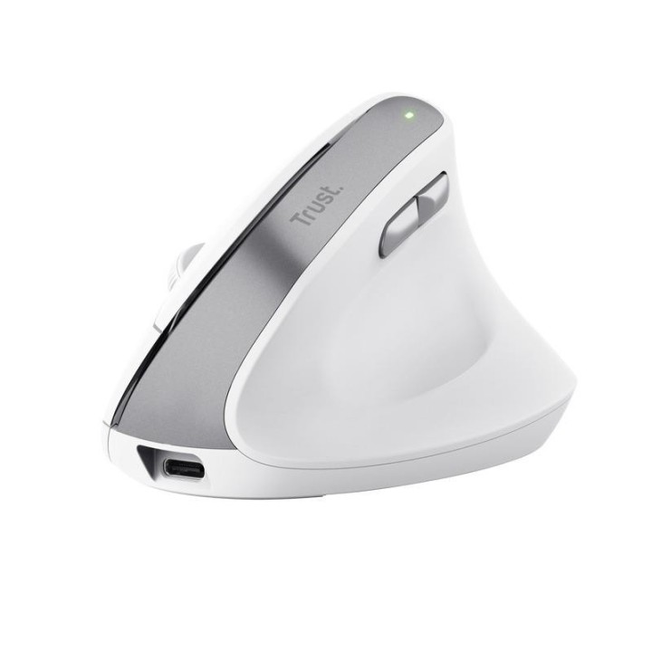 RATON TRUST BAYO II ERGONOMICO ECO 2400 DPI WIRELESS RECARGABLE WHITE