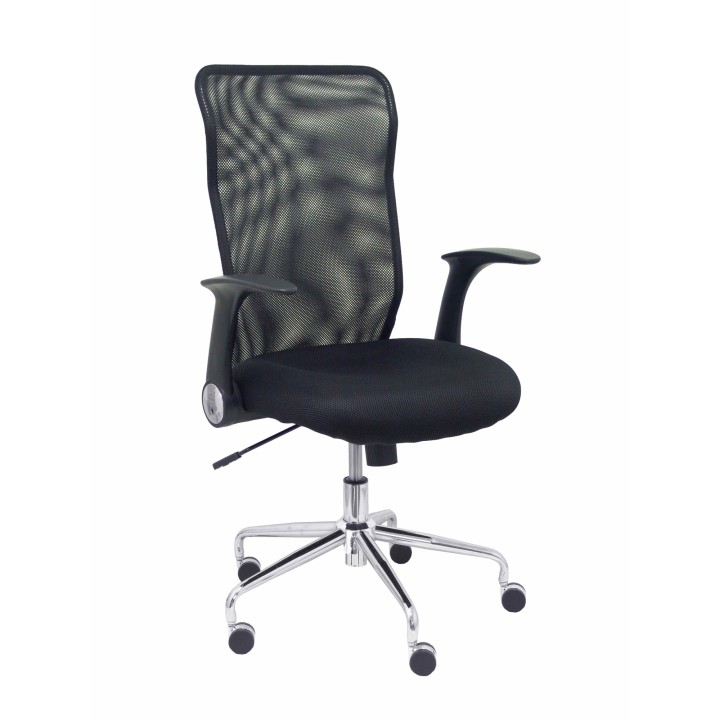 Silla Minaya respaldo malla negro asiento 3D negro
