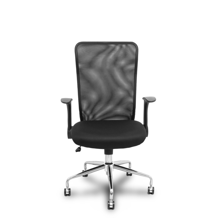Silla Minaya respaldo malla negro asiento 3D negro
