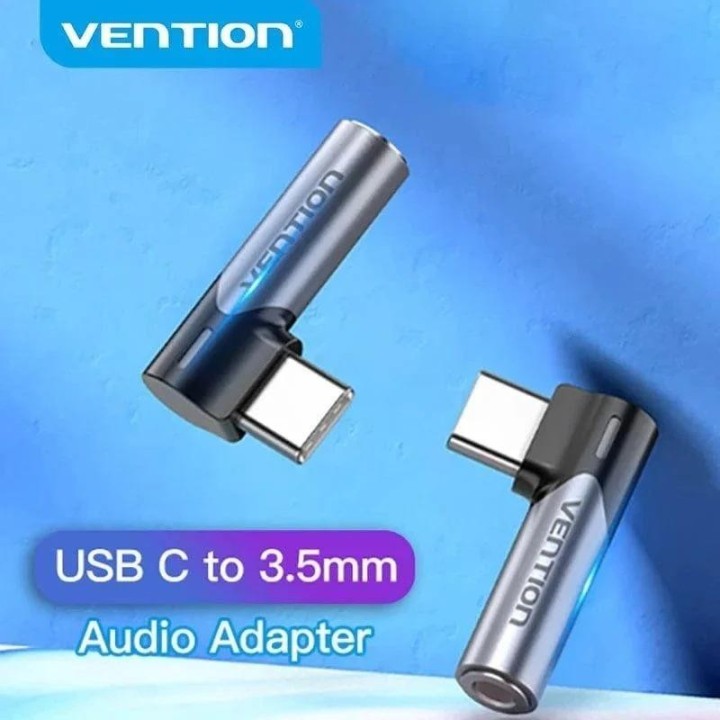 ADAPTADOR AUDIO VENTION USB-C/M - JACK 3.5MM/H ALUMINIO GREY/BLACK