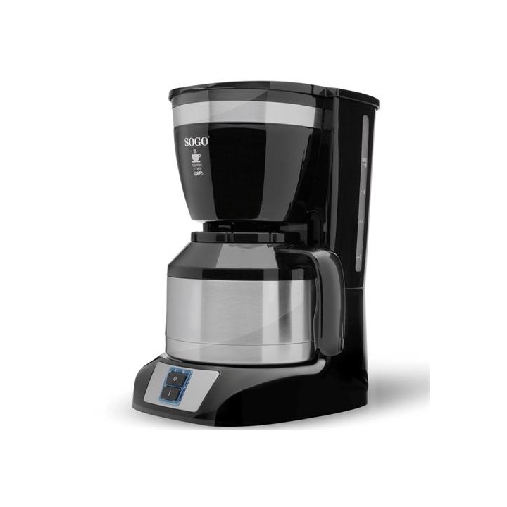 Sogo Cafetera Goteo 1L 800W 10 Tazas con Jara de Acero Inox (CAF-SS-5660)