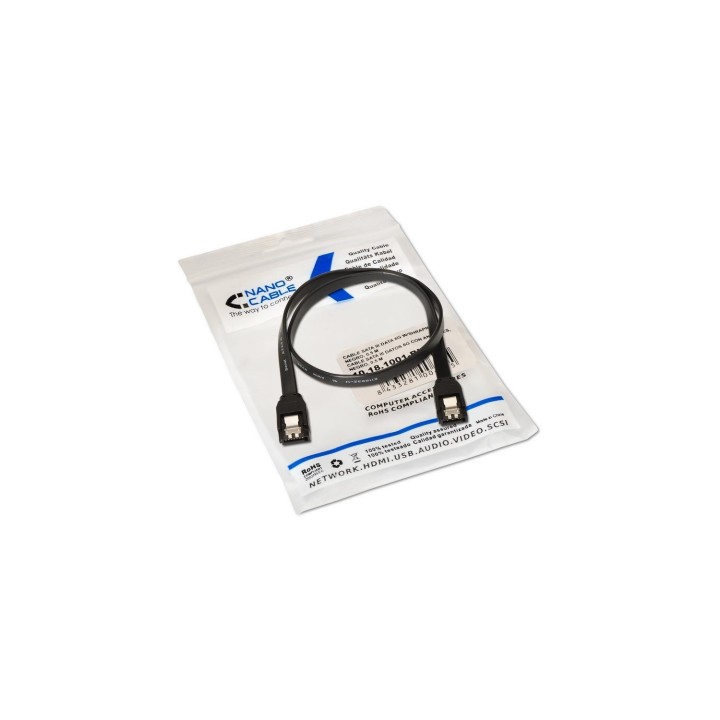 CABLE SATA III M A SATA III M 0.5MT NANOCABLE 10.18.1001-BK