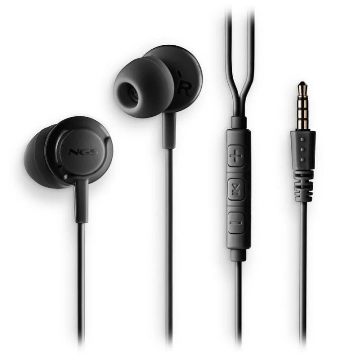 AURICULARES + MICROFONO NGS DRIFT IN EAR JACK 3,5MM BLACK