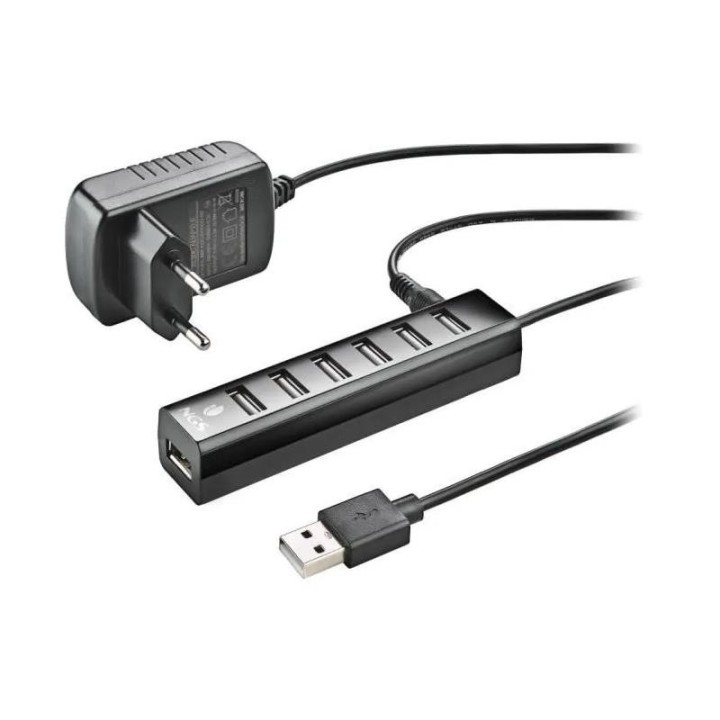 HUB USB NGS TINY 7 PUERTOS USB 2.0 + ALIMENTADOR