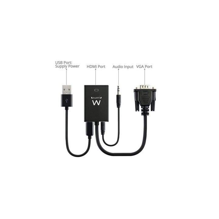 ADAPTADOR VGA M A HDMI H EWENT EW9866 CON AUDIO