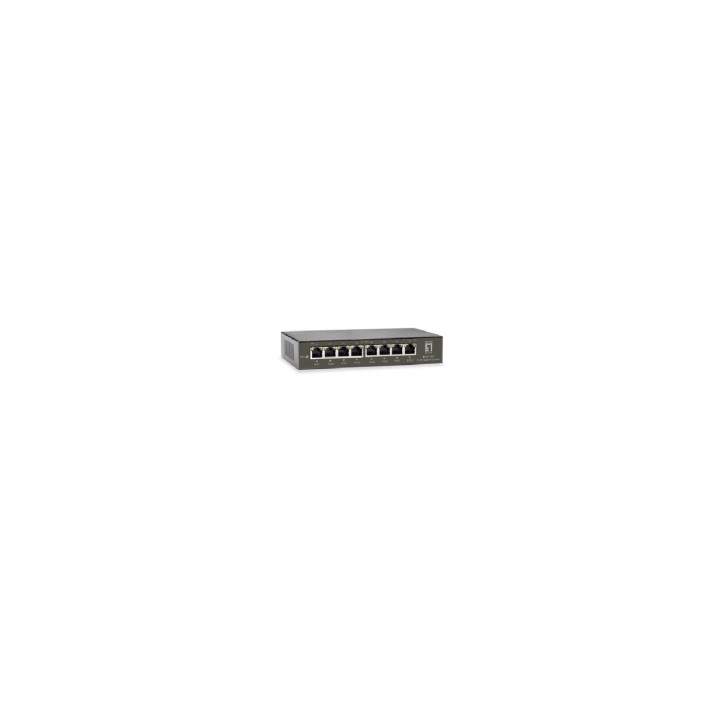 SWITCH LEVEL ONE GEP-0823 8PTOS 10/100/1000 POE NEGRO GEP-0823