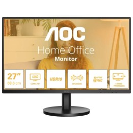 MONITOR PROFESIONAL AOC 27 4K ERGONOMICO MULTIMEDIA HDMI DISPLAYPORT BLACK