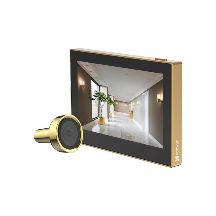 Ezviz HP2 Mirilla Inteligente Wifi con Pantalla 4.3" Dorado