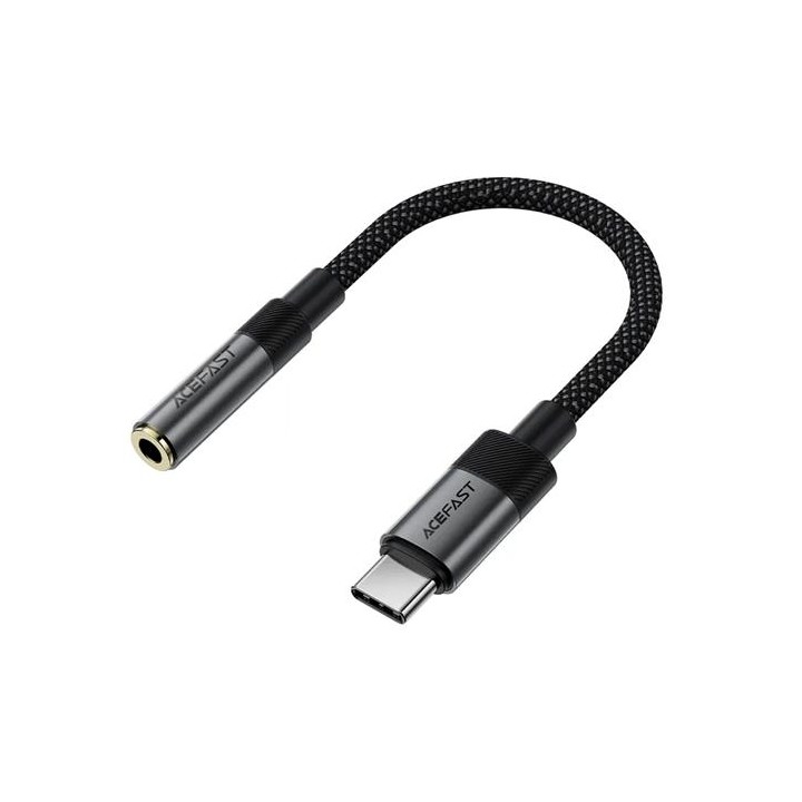 Acefast J12 Adaptador USB-C a Jack 3.5mm hembra Negro