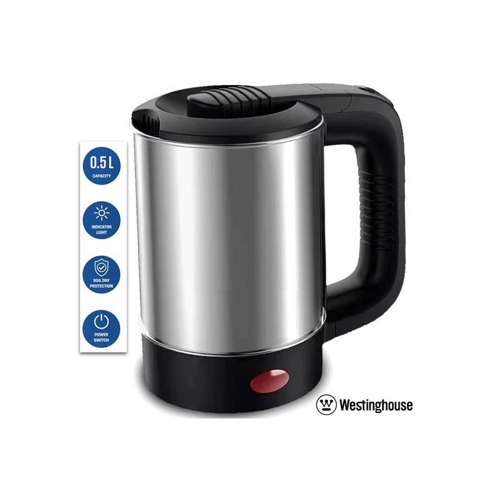 Westinghouse WKWK001 Hervidor de Viaje 0.5L con 2 Tazas