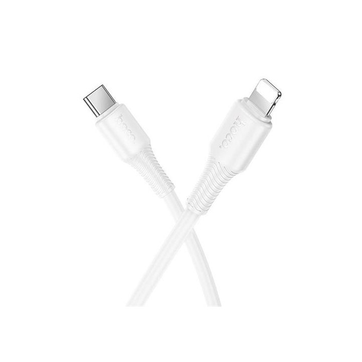 Cable USB-C a Lightning Hoco X120 PD27W 1 Metro Blanco