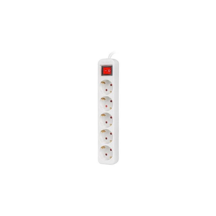 REGLETA LANBERG 5 SCHUKOS CON PROTECCION 3M WHITE