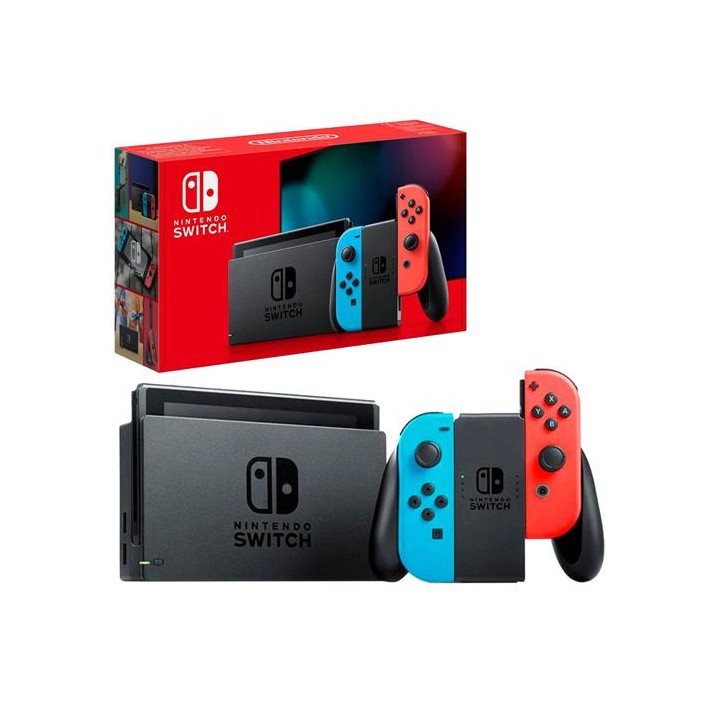 Nintendo Switch V2 Consola Neón Azul y Neón Rojo