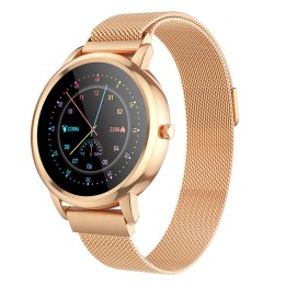 Hoco Y8 Smartwatch con Correa Milanesa Oro Rosa
