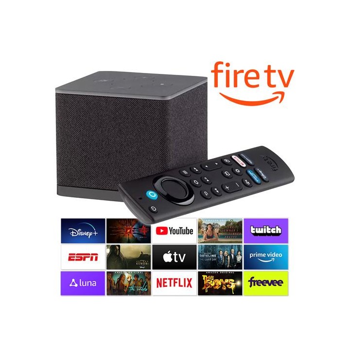 Amazon Fire TV Cube (2022), Control por Voz Alexa, WiFi 6, Ultra HD 4K