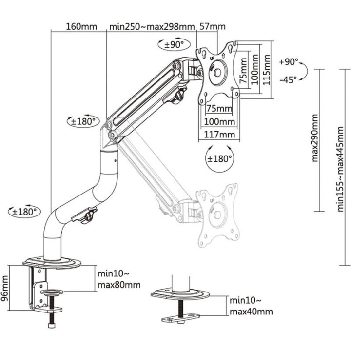 SOPORTE TV MONITOR AISENS 17-32 8KG INCLINABLE/GIRATORIO