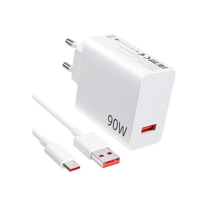 Xiaomi 90W Hyper Charge Cargador Inteligente USB-A con Cable (BHR07ZBEU)