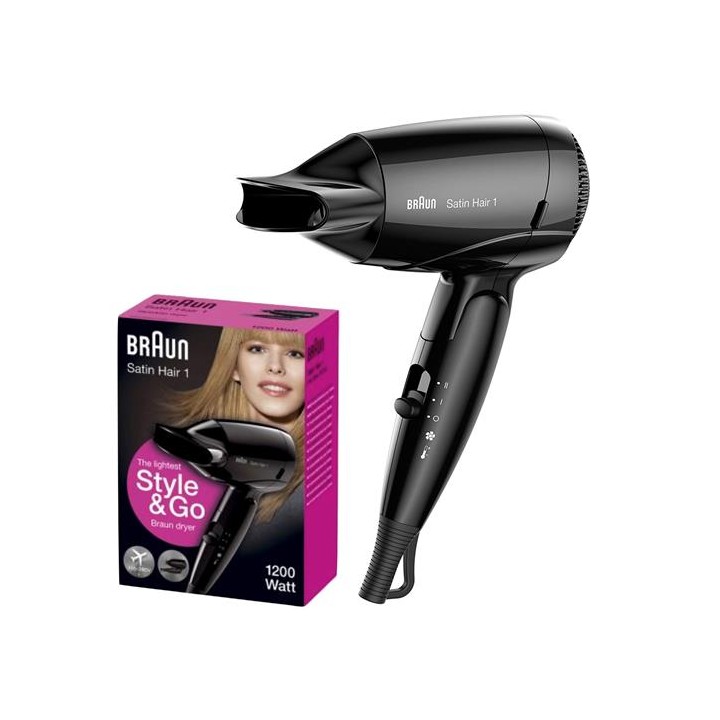 Braun BRHD130E Secador de Viaje 1200W Negro
