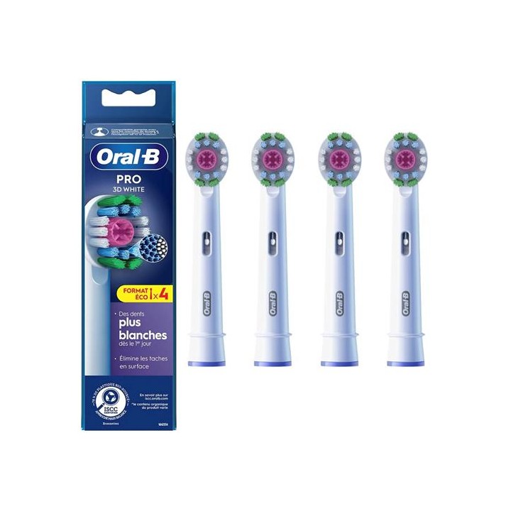 Braun Oral-B 4 Cabezales de Recambio Pro 3D White (EB18PRX-4)