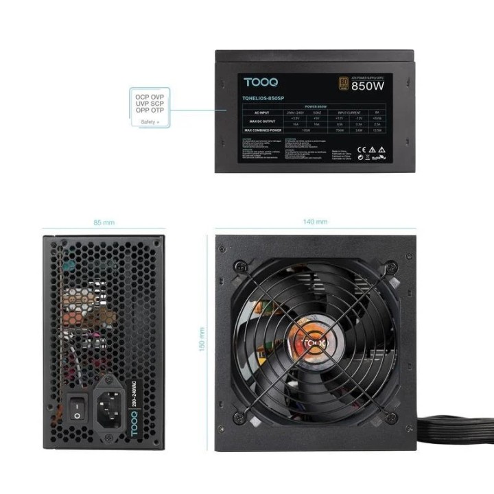 FUENTE DE ALIMENTACION TOOQ HELIOS 850W ATX APFC 80+ BRONZE