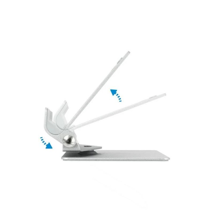 SOPORTE TOOQ SOBREMESA PARA SMARTPHONE/TABLET 10 INCLINABLE/360º SILVER