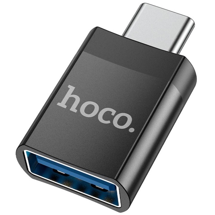 Adaptador USB-A a USB-C 3.0 Negro Hoco UA17