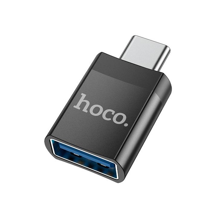 Adaptador USB-A a USB-C 3.0 Negro Hoco UA17