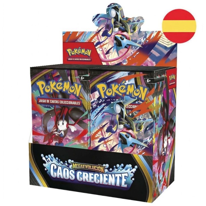 Sobre cartas Caos Creciente Megaevolucion Pokemon español