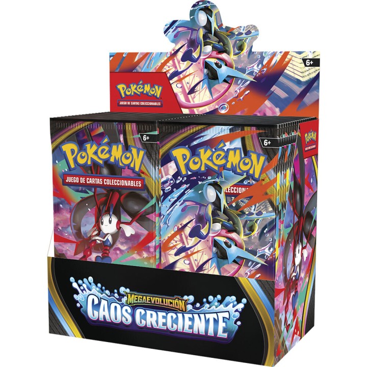 Sobre cartas Caos Creciente Megaevolucion Pokemon español