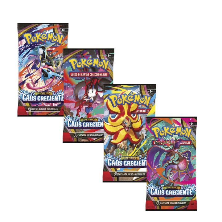 Sobre cartas Caos Creciente Megaevolucion Pokemon español