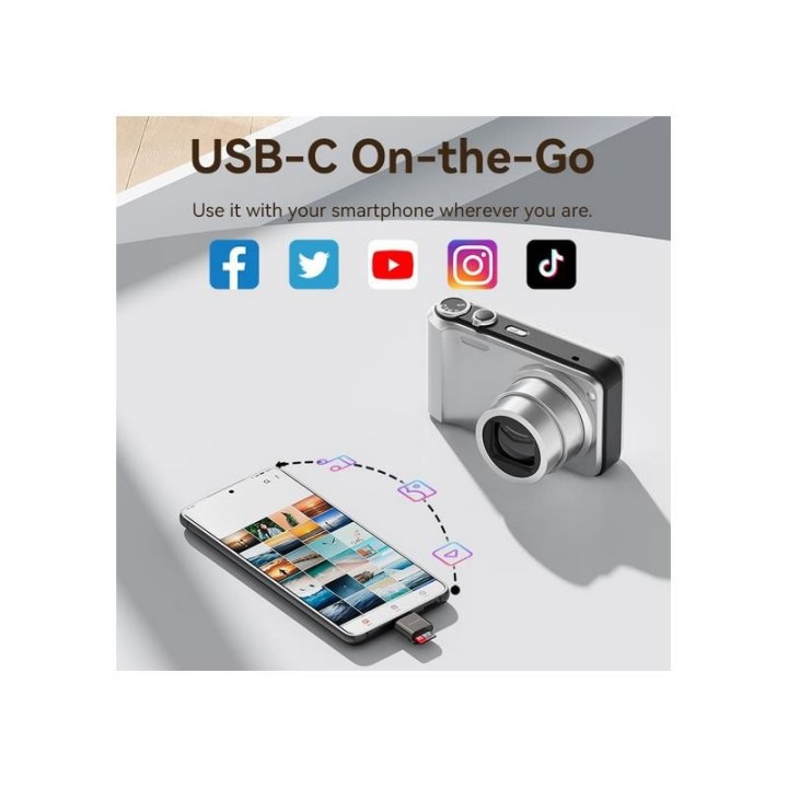 LECTOR DE TARJETAS EXTERNO VENTION USB-C MICROSD BLACK