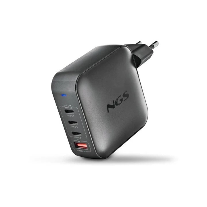 CARGADOR DE PORTATIL NGS BUD GAN 3XUSB-C/USB-A 165W BLACK