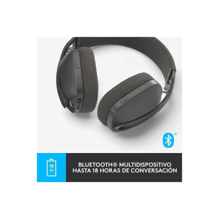 AURICULARES + MICROFONO LOGITECH ZONE VIBE 100 BLUETOOTH BLACK