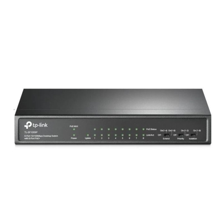 SWITCH TP-LINK ETHERNET 9 PUERTOS POE+ TL-SF1009P