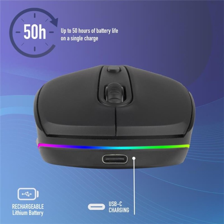RATON NGS SMOG MULTIDEVICE WIRELESS BLUETOOTH RECARGABLE LED BLACK