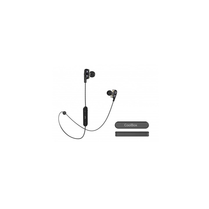 AURICULARES COOLBOX BT COOLTWIN INALAMBRICO NEGRO COO-AUB-04DD