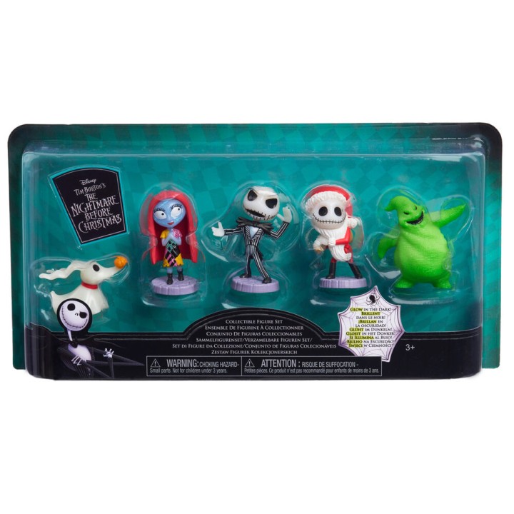 Blister 5 figuras Pesadilla Antes de Navidad Disney