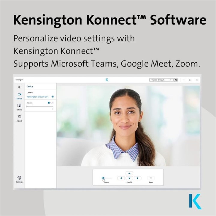 WEBCAM KENSINGTON W2000 FULL HD 1080P BLACK