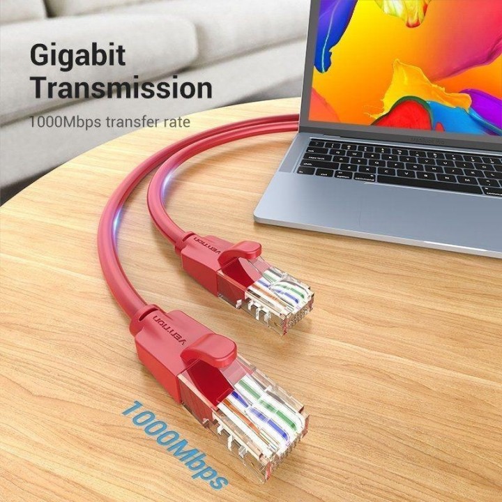 CABLE DE RED CAT.6 UTP 2M VENTION RED