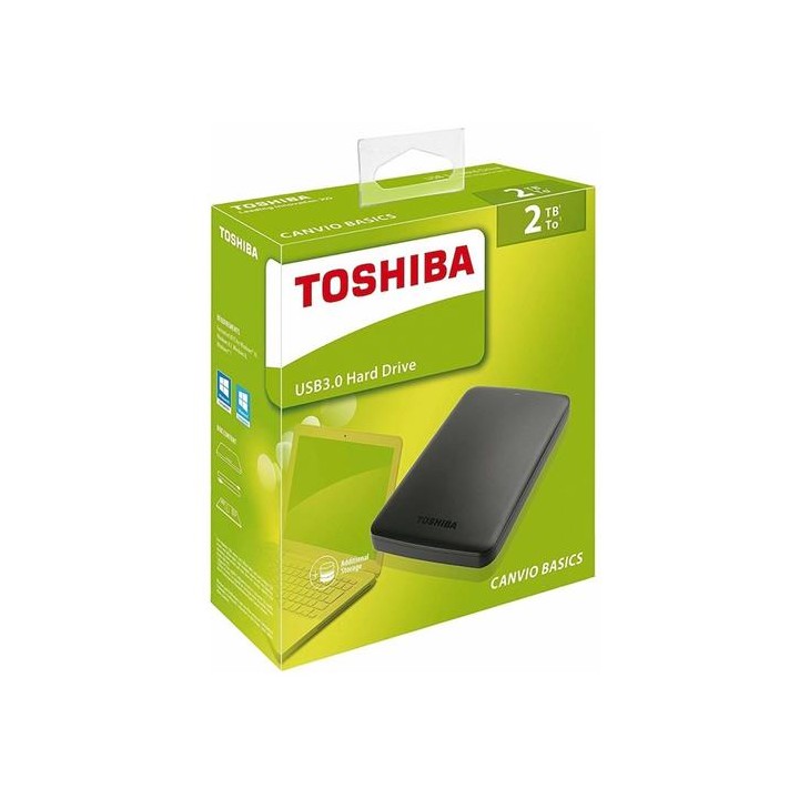 Disco Duro Externo TOSHIBA 2 TB USB 3.2 CANVIO BASIC (HDTB520EK3AA)