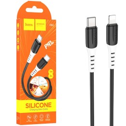 Cable USB-C a Lightning 1 metro 3Amp Hoco X82 Silicona Negro