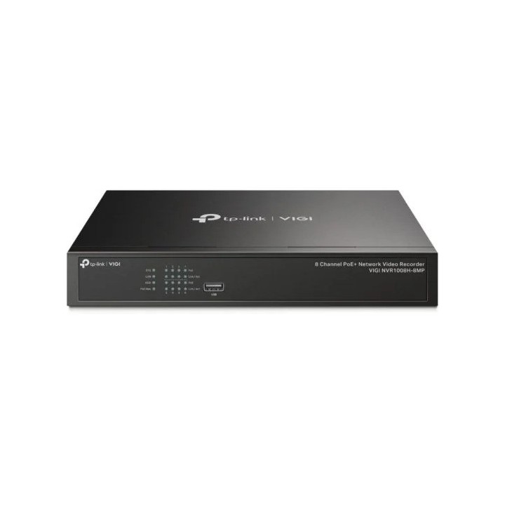 GRABADOR IP NVR TP-LINK VIGI 8 CH IP 1HDD H265+ POE+ SATA 2XUSB
