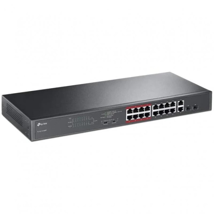SWITCH TP-LINK 16 PUERTOS 10/100MBPS + 2 10/100/1000 POE+ RACK