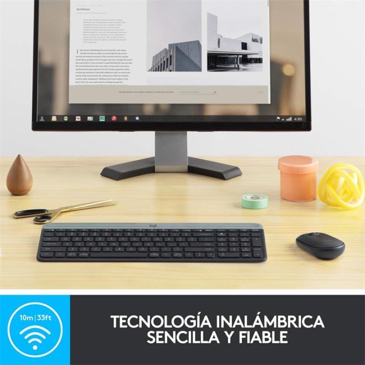 TECLADO + RATON LOGITECH MK470 SLIM WIRELESS SILENT